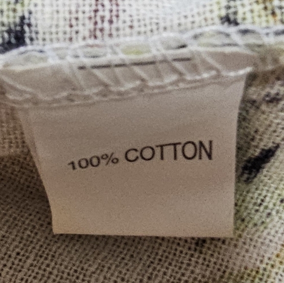 Floral Print Women's 100 % Cotton Pants, Elastic Waist Size L - Picture 9 of 10